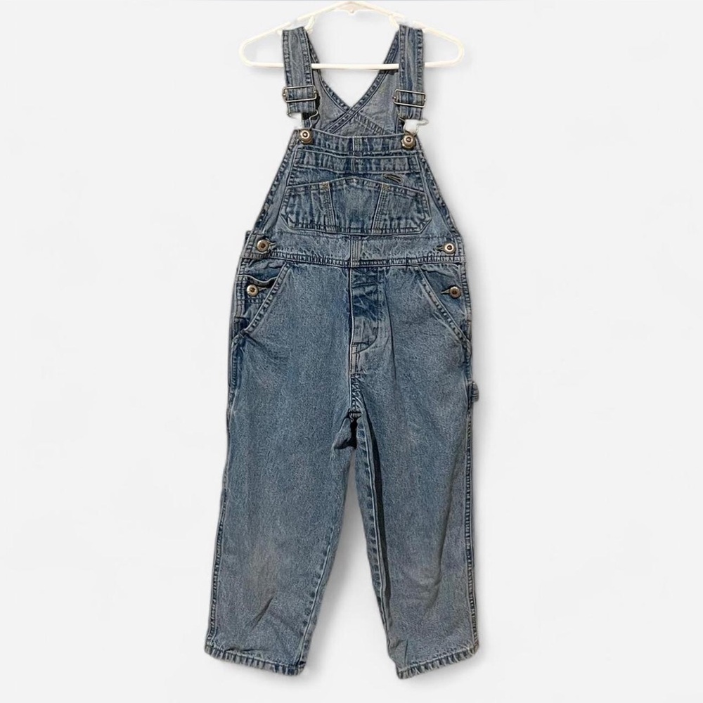 GAP Kids Vintage Light Wash Denim Overalls with Metal Hardware